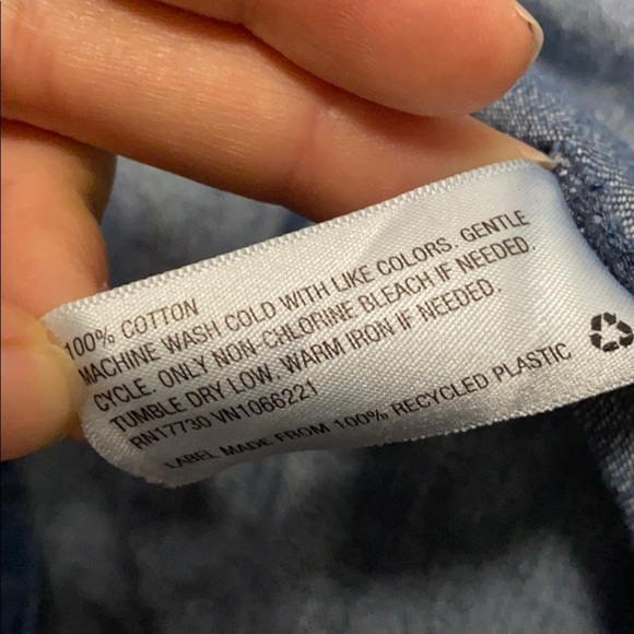 universal thread denim chambray pullover top - Picture 6 of 6